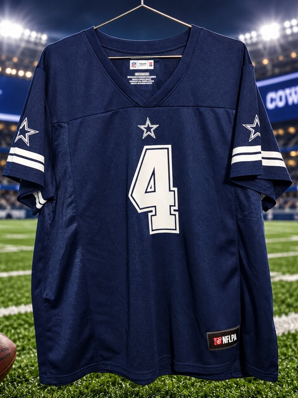 NFL Team Apparel Dallas Cowboys Dak Prescott #4 Women’s Jersey 2XL Navy